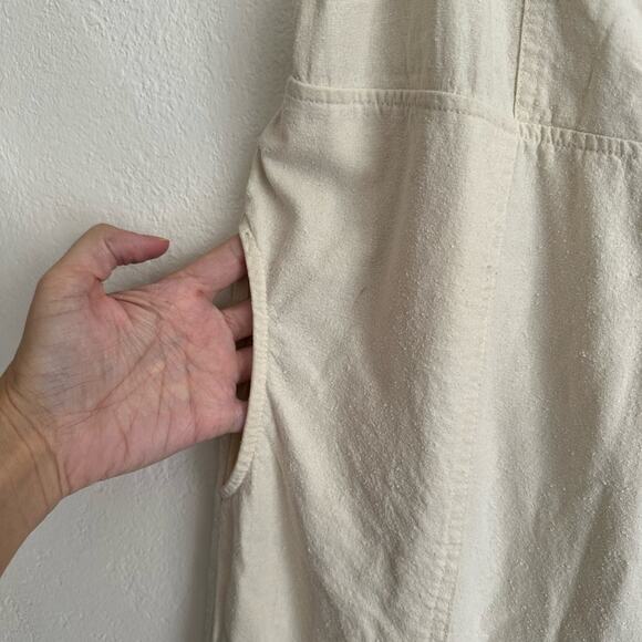 Lacausa Raw Silk Overalls size S Jumpsuit Pants in Cancas Pockets - Picture 4 of 9